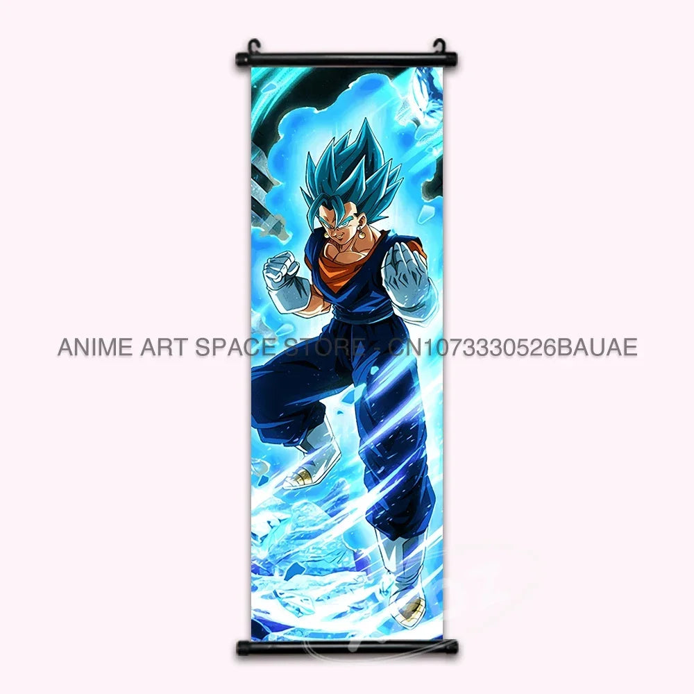 Dragon Ball Z Hanging Paintings Room Decorative Poster Anime Saiyan Scrolls Picture Wall Art
