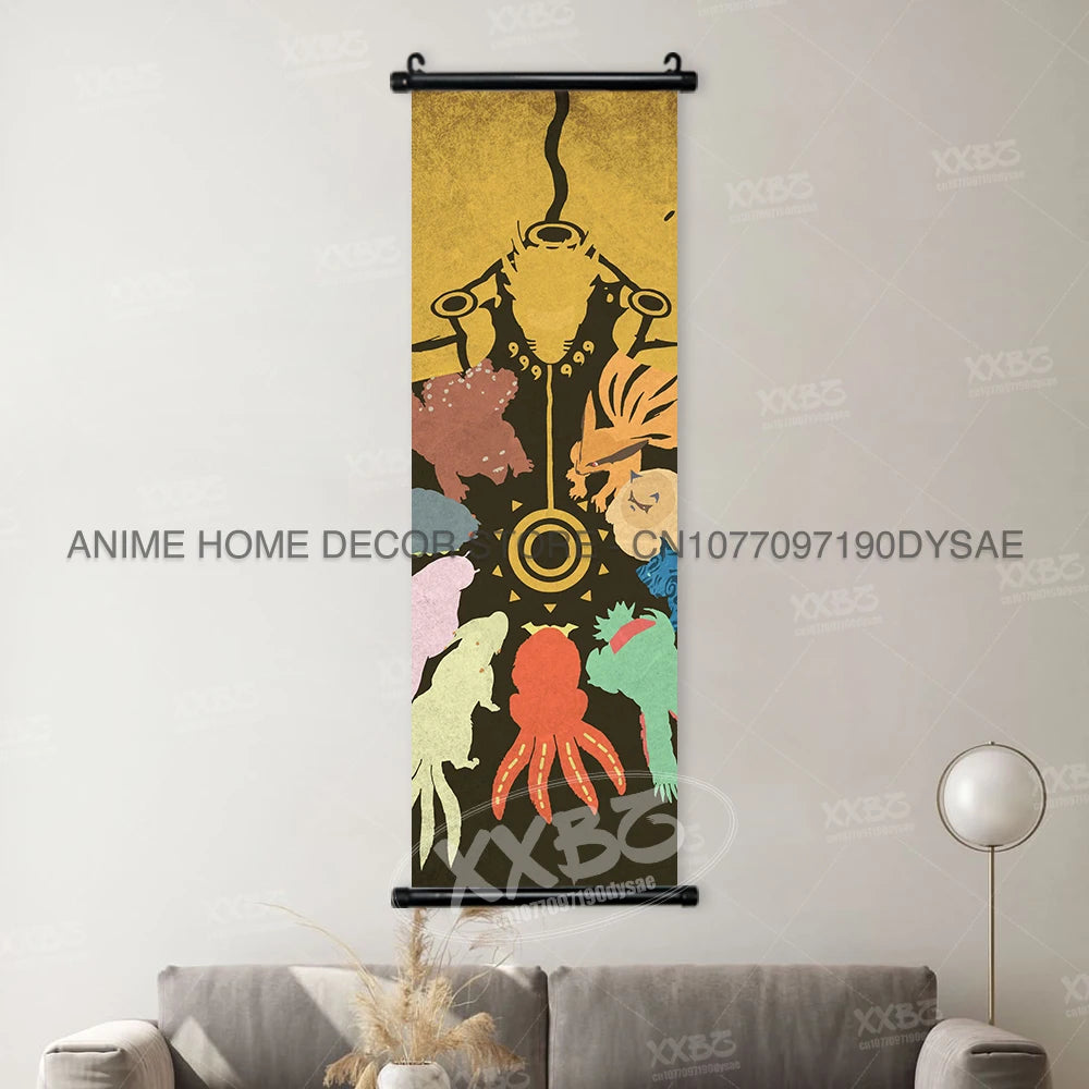 Naruto Posters Scroll Wall Decor Anime Hanging Nara Shikamaru Art Paintings Orochimaru