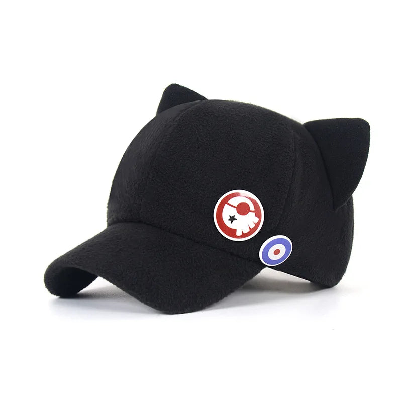 Casquette de baseball polaire EVA Shikinami Asuka Cat Ear - Chapeau de cosplay anime pour enfants, cadeau parfait