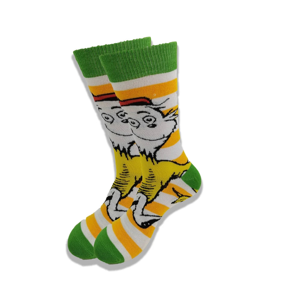Lustige Socken mit Cartoon-Anime-Motiv – Hip-Hop-Aufdruck, originelle und bequeme Unisex-Skateboard-Crew-Socken