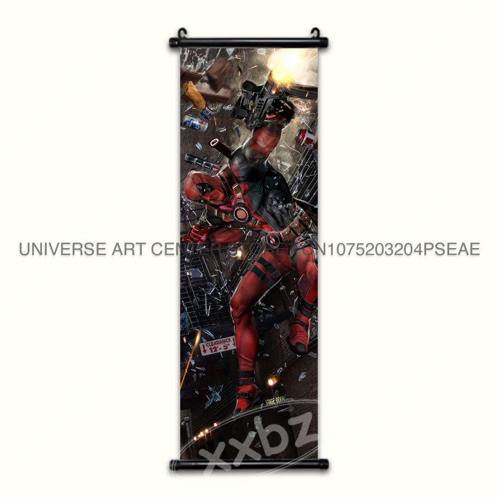 Deadpool Poster Agent X Hanging Painting Merc Canvas Wall Art Marvel
