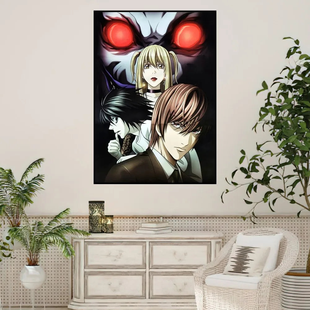 Anime Death Note DN L Poster Prints Wall Sticker Decoration Office Home Self Adhesive