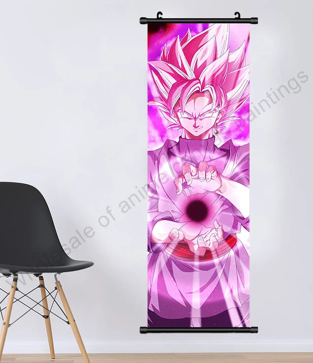 Canvas Hanging Scrolls Poster Home Decor JK Anime Print Dragon Ball Z