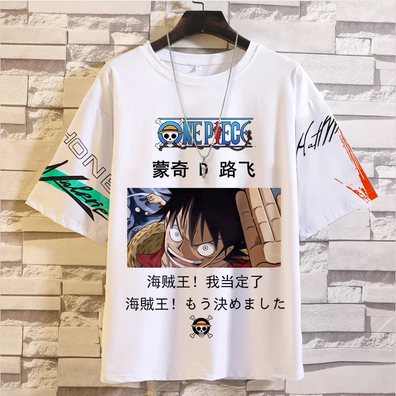 T-shirt imprimé 3D MINISO One Piece Casual Anime Street Fashion