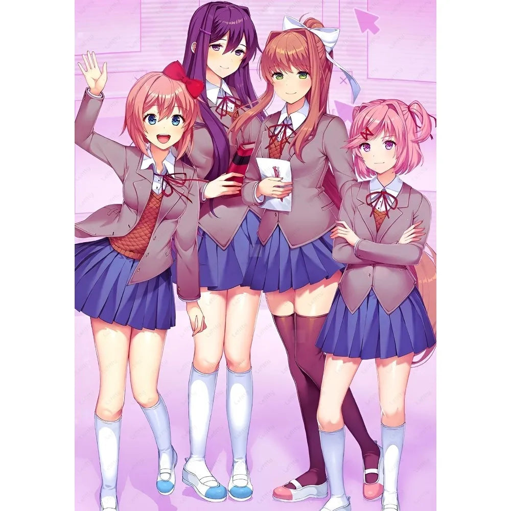 Spiel Doki D-Doki L-Literatur Club Anime Poster Klebewand Kunst Home Decor