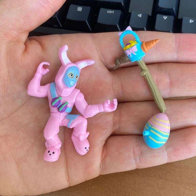 Kaufe 3 und erhalte 1 gratis – Fortnite-Actionfiguren mit Waffen und Werkzeugen (Peely, Skull Trooper, Fishstick, Blackheart)