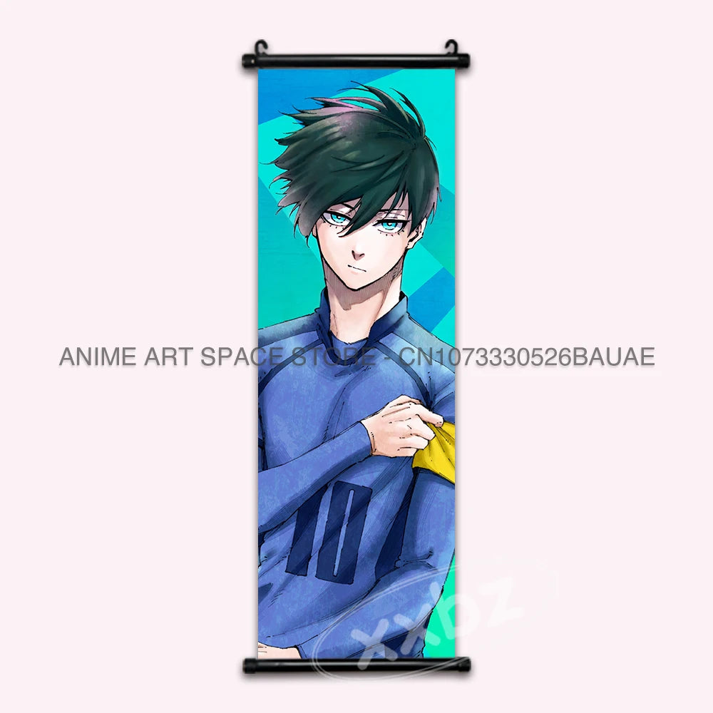 Blue Lock Hanging Painting Anime Poster Wall Art Canvas Scroll Home Decor