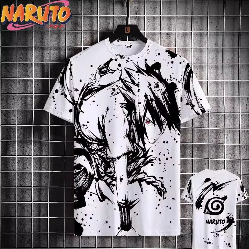MINISO Naruto T-Shirt – Men’s 3D Print Japanese Anime Casual Oversized Streetwear Tee