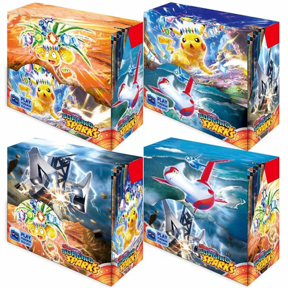 324/360 PCS Pokemon Karten 151 Surging Sparks Stellar Crown Deck Box Pikachu Englisch Karte Spielzeug