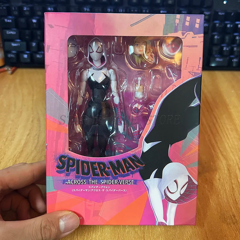 SHF Spider-Man Across the Spiderverse Miles Morales Actionfigur – 15 cm großes PVC-Sammelmodell aus Marvel