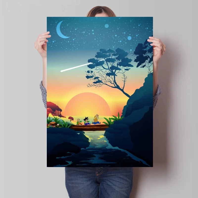 Canvas Painting Japan Bandai Anime Art Print Dragon Ball Classic Home Decor