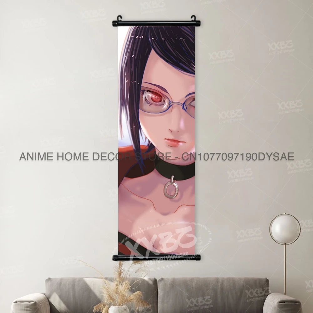 Naruto Posters Scroll Wall Decor Anime Hanging Nara Shikamaru Art Paintings Orochimaru