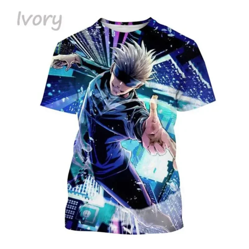 T-shirt Gojo et Yuji de style Harajuku