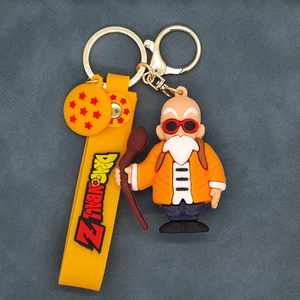 Anime Dragon Ball Keychain Fashion Jewellery Action Figures PVC Key Ring Bag Pendant