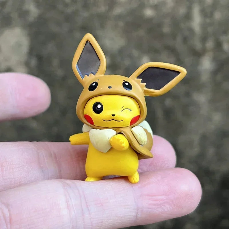 Pokemon Anime Echte Gashapon Kapsel Spielzeug Figur Pikachu Action Figuren Modell Ornamente