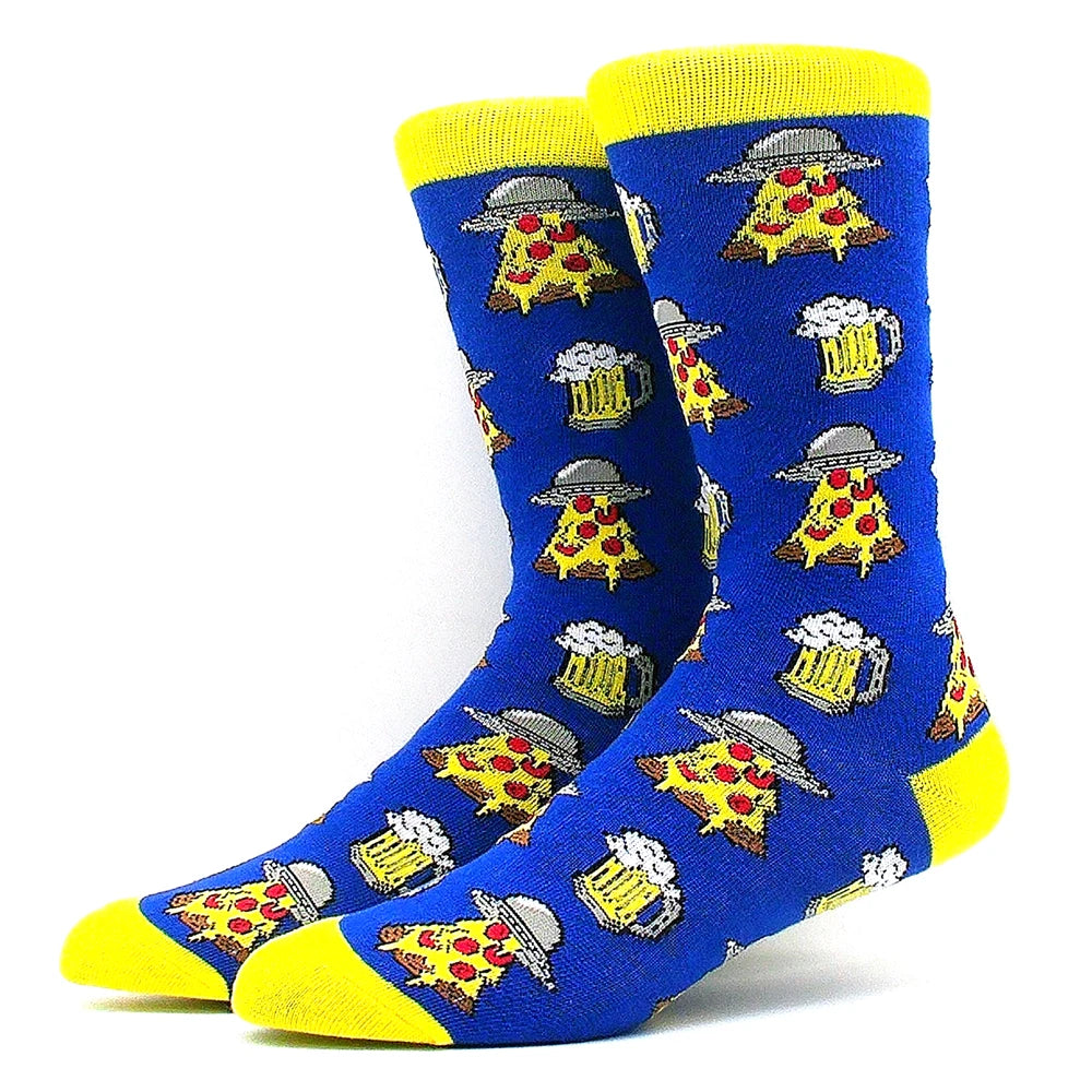 Lustige Alien- und Dinosauriersocken aus Baumwolle – Crazy Shark & Planet Designs