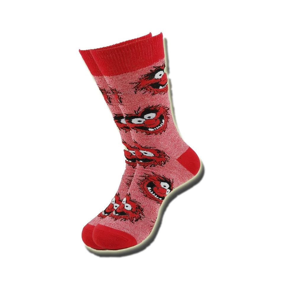 Lustige Socken mit Cartoon-Anime-Motiv – Hip-Hop-Aufdruck, originelle und bequeme Unisex-Skateboard-Crew-Socken