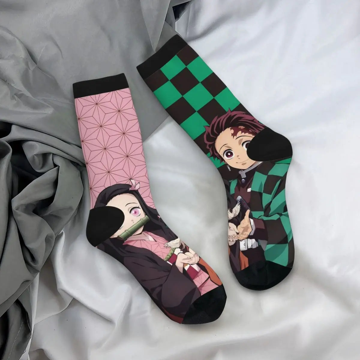 Demon Slayer Anime-Socken – Rutschfeste Winter-Lauf-Sportstrümpfe