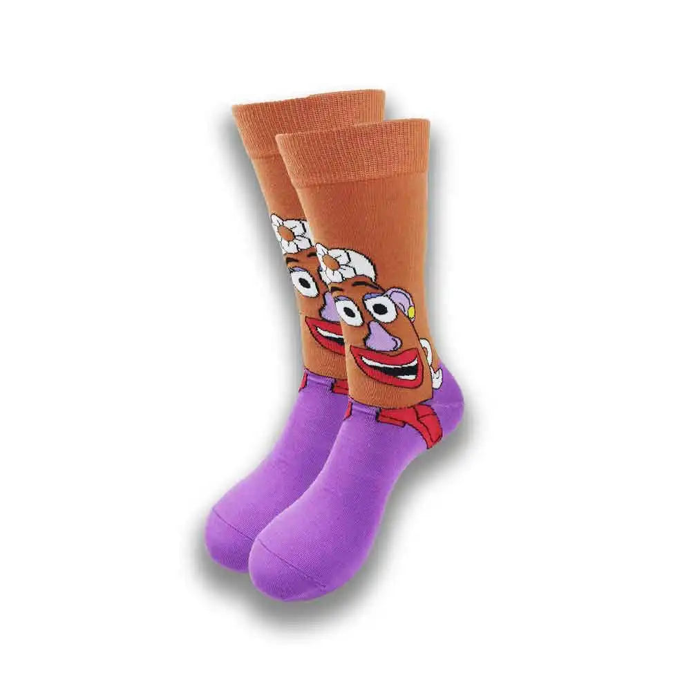 Cartoon-Langsocken – Fröhliche Anime-Crew-Socken mit coolen Street-Fashion-Designs