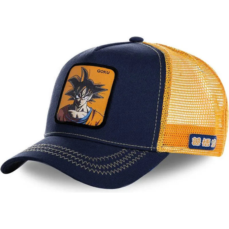 Hochwertige Dragon Ball Z Son Goku Baseballkappe – verstellbare Trucker-Mütze aus Baumwolle für Männer und Frauen