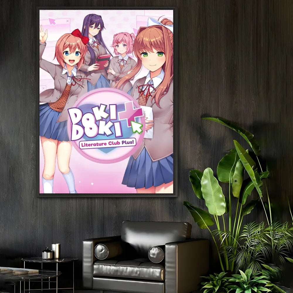 Spiel Doki D-Doki L-Literatur Club Anime Poster Klebewand Kunst Home Decor
