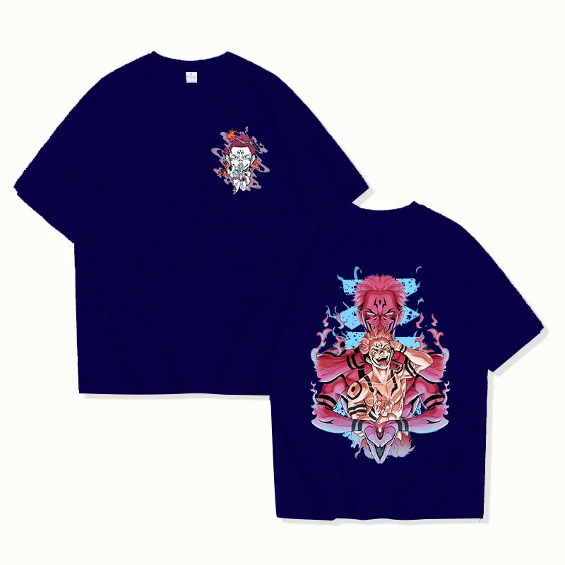 Cool Ryomen Sukuna Retro Anime T-Shirt