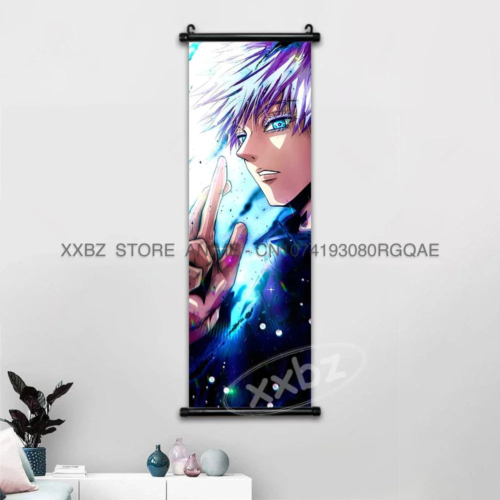 Jujutsu Kaisen Wall Artwork Scroll Picture Print Canvas Home Decor
