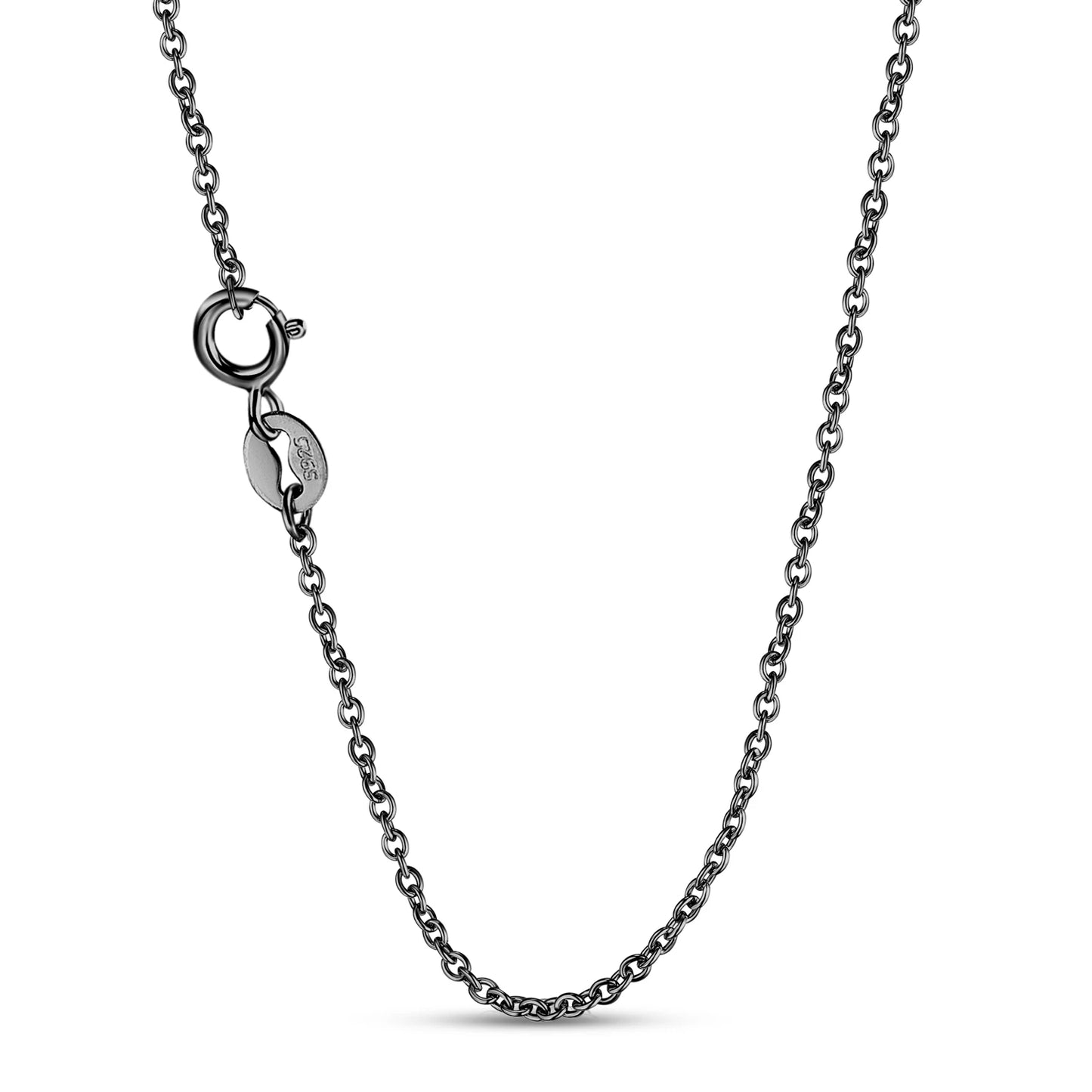 Collier en argent sterling 925 Jiuhao – Pendentif papillon aile de diable noir et masque squelette