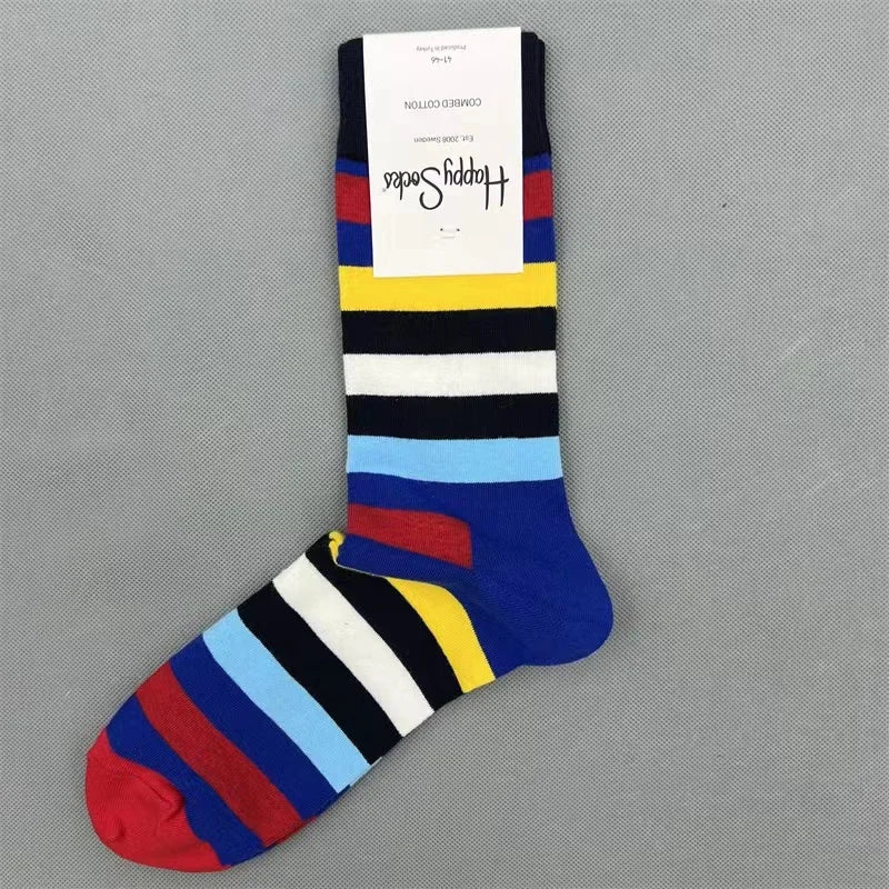 Diamond Check Happy Socks für Herren – Geometrische Sportsocken aus Baumwolle (Größe 41–46)