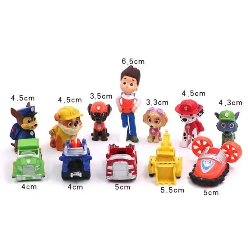 12 stücke Paw Patrol Action-figuren Mini Puppe Modelle Anime Figur Patrol Canine Marshall Chase Rocky