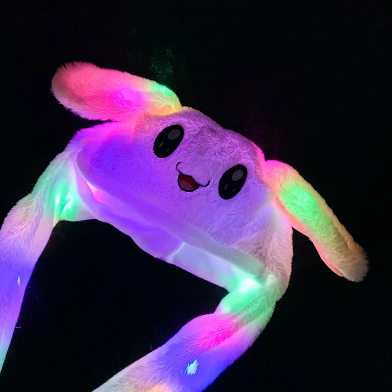 Japanese Anime Bunny Hat – Glowing Plush with Moving Ears