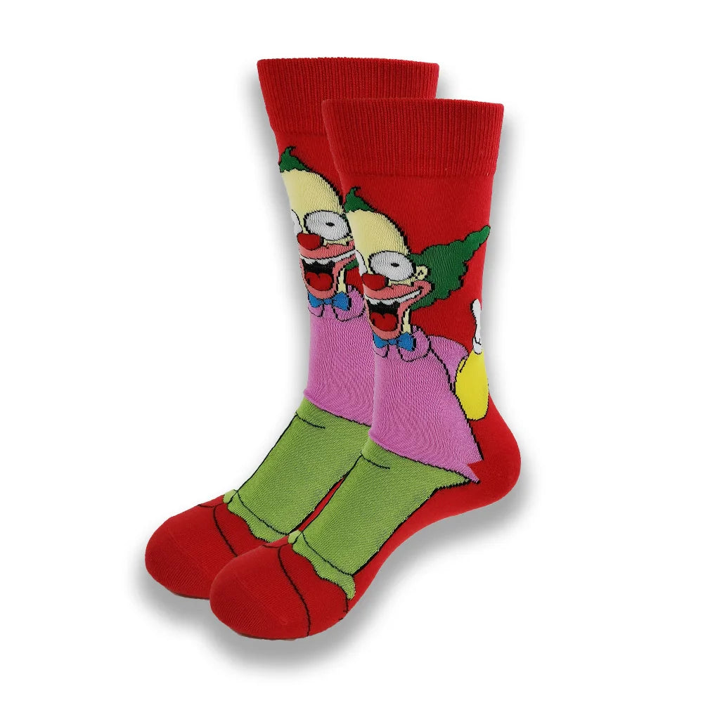 Lustige Socken mit Cartoon-Anime-Motiv – Hip-Hop-Aufdruck, originelle und bequeme Unisex-Skateboard-Crew-Socken