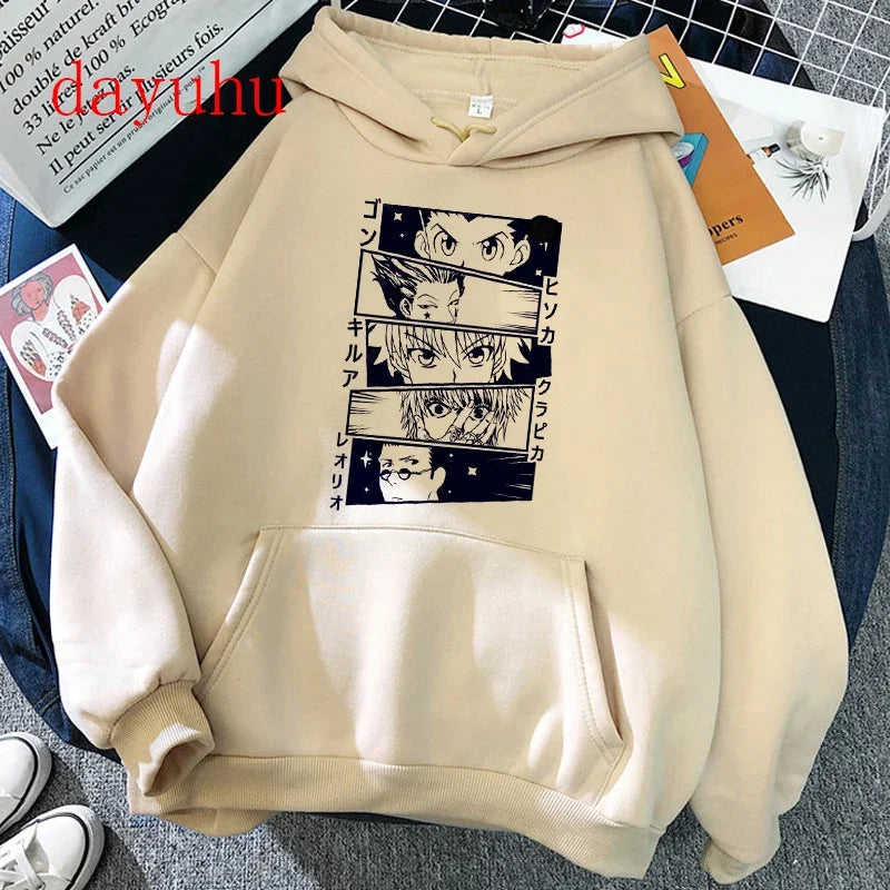 90er Hunter X Hunter Killua Zoldyck Teufelsauge Hoodie – Unisex Streetwear Sweatshirt, Kawaii Hisoka Manga Hoody