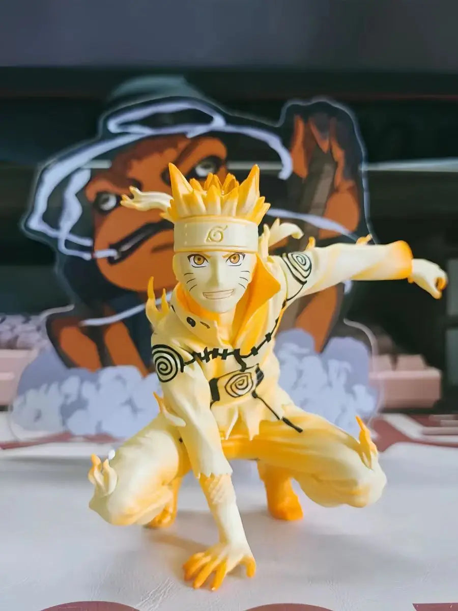 Naruto Shippuden Uzumaki Naruto 10 cm PVC-Actionfigur – Sammlermodell, Spielzeug und Schreibtischdekoration