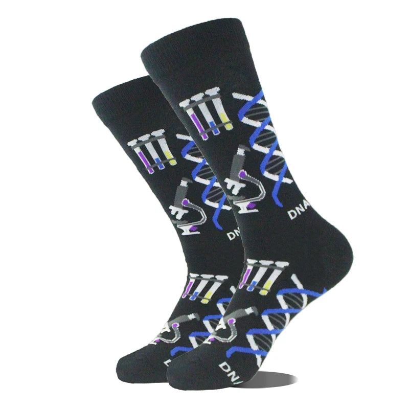 Design Ente Lustige Socken Männer Glücklich Musik Bier Zahn Panda Pinguin