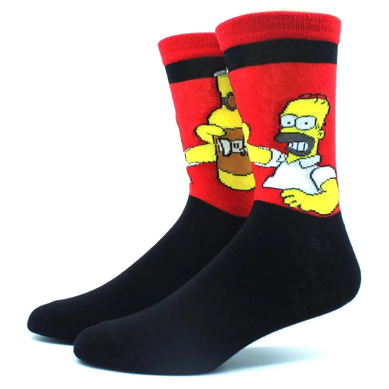 1 Pair New Anime Movie Socks – Cotton Crew, Role-Playing Calf Socks