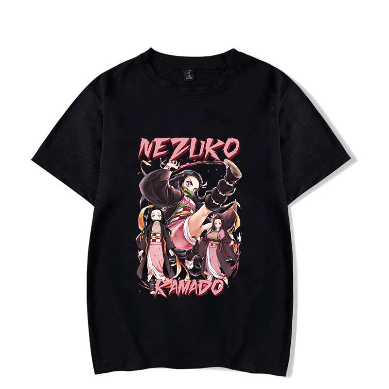 T-shirt graphique Kamado Nezuko pour femme, mode décontractée d'été