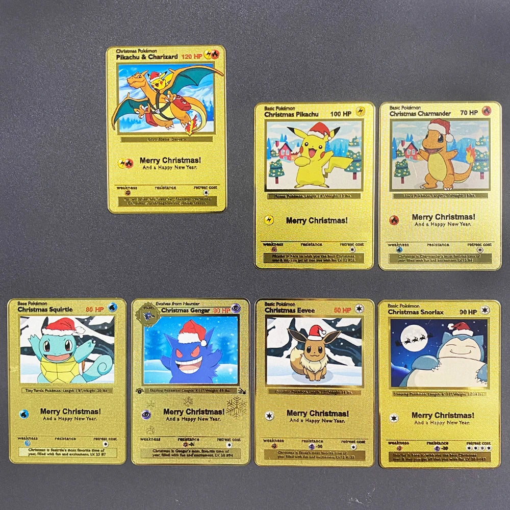 Pokemon Metall Karten Englisch Anime Pikachu Charizard Vmax GX V Buchstaben Spiel Sammlung Karte Kind