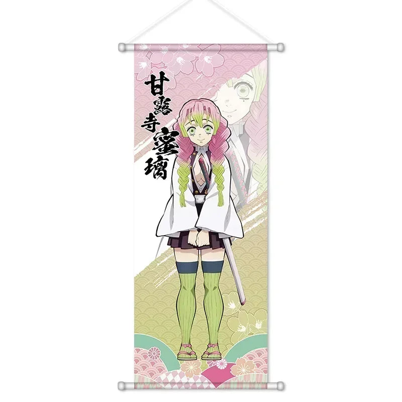 Demon Slayer Cartoon Anime Scroll Canvas Wall Home Decor Anime Poster Wall Art Room Decoration