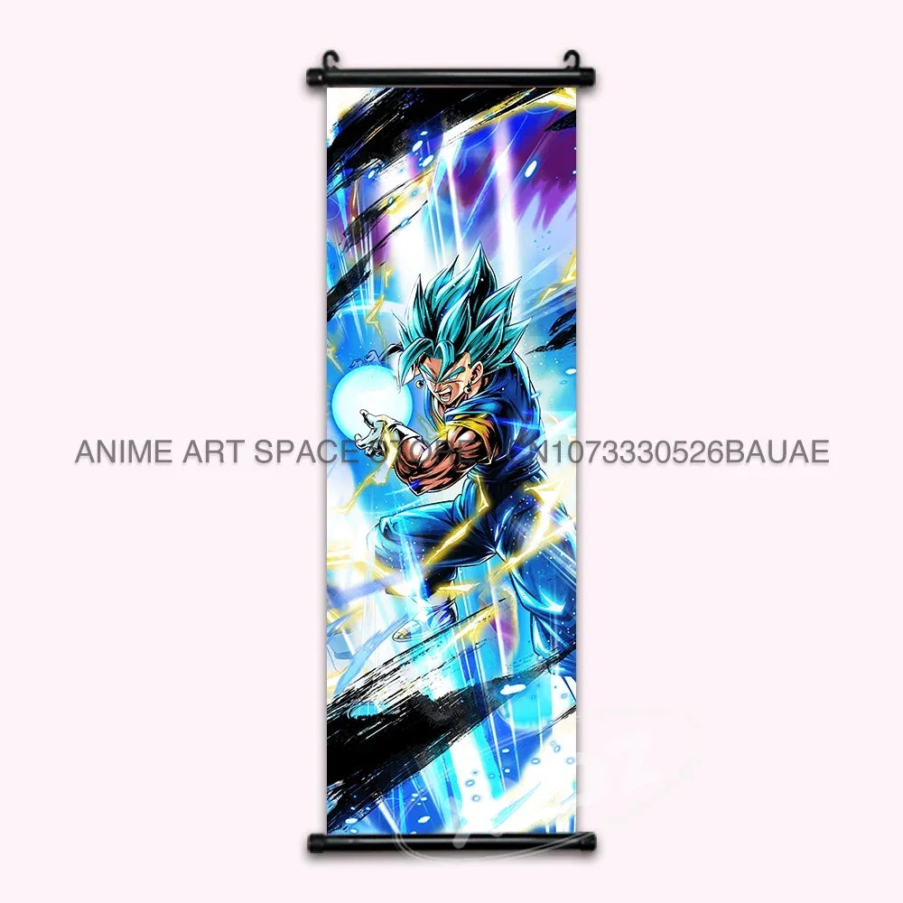 Dragon Ball Z Hanging Paintings Room Decorative Poster Anime Saiyan Scrolls Picture Wall Art