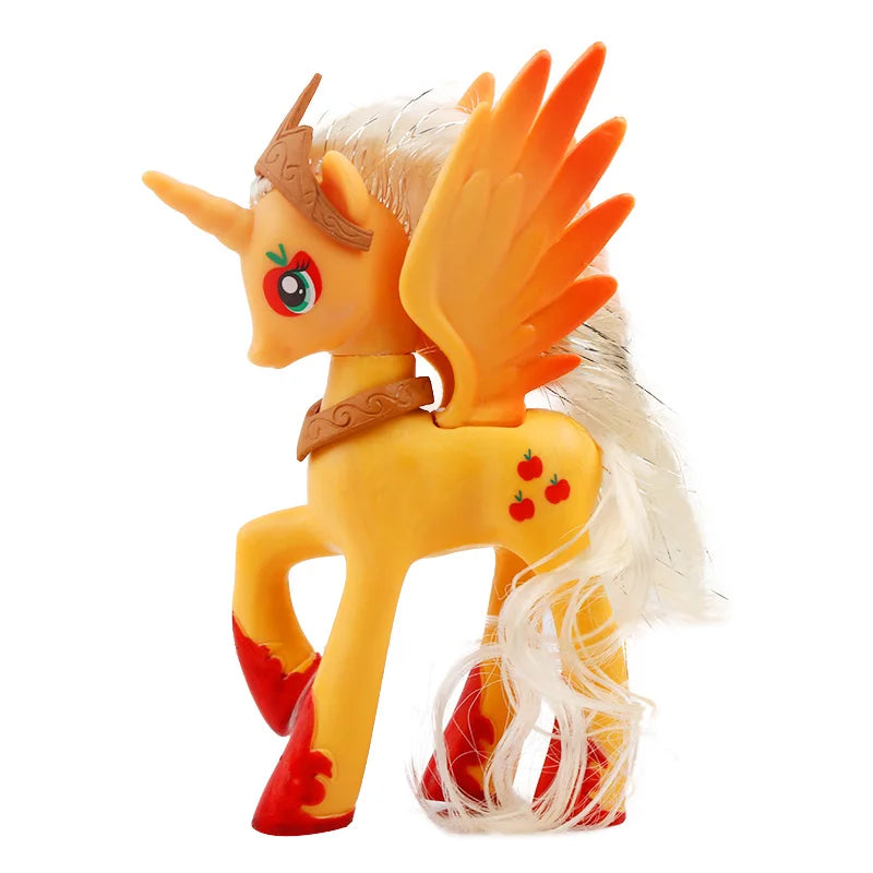Figurines d'action My Little Pony – Rarity, Applejack, Rainbow Dash, Princesse Celestia Poupées modèles d'anime pour enfants et filles Cadeaux