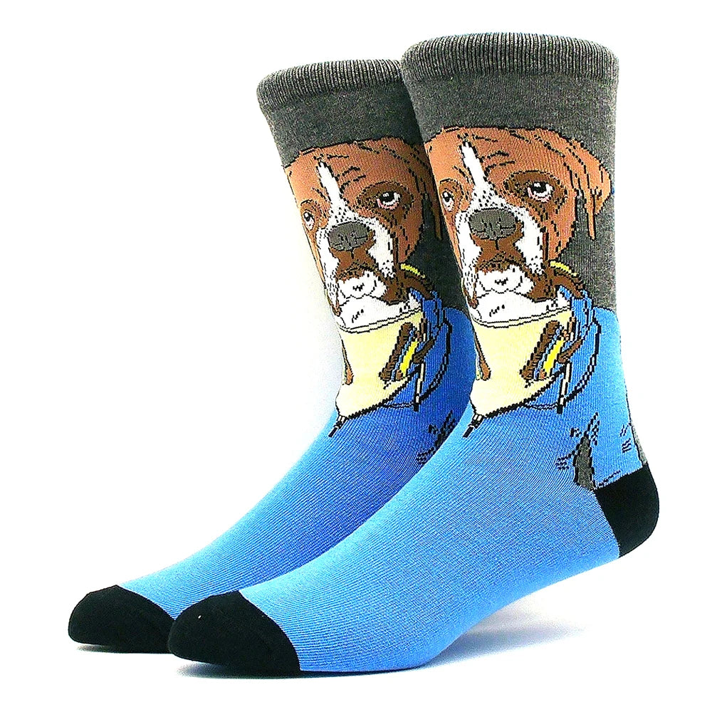 Lustige Alien- und Dinosauriersocken aus Baumwolle – Crazy Shark & Planet Designs