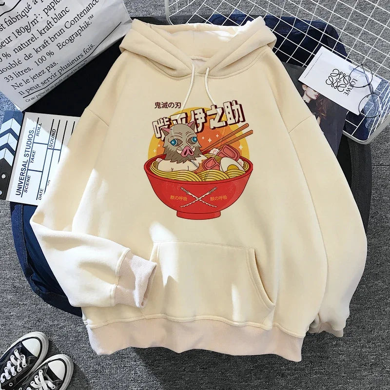 Kimetsu No Yaiba Sweatshirt – Anime Demon Slayer Hoodie mit Tanjiro & Nezuko, Harajuku Kawaii Style