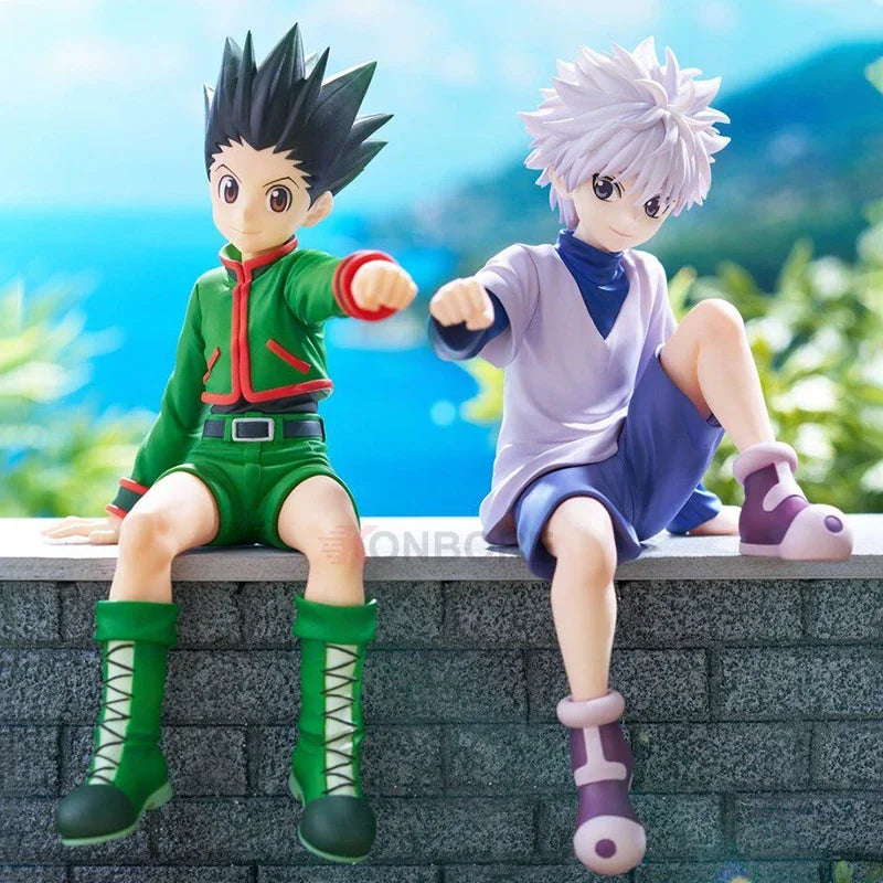 13 cm Hunter x Hunter Gon Freecss & Killua Zoldyck Noodle Stopper Actionfiguren – Sammlerstück aus PVC, Modellpuppenspielzeug