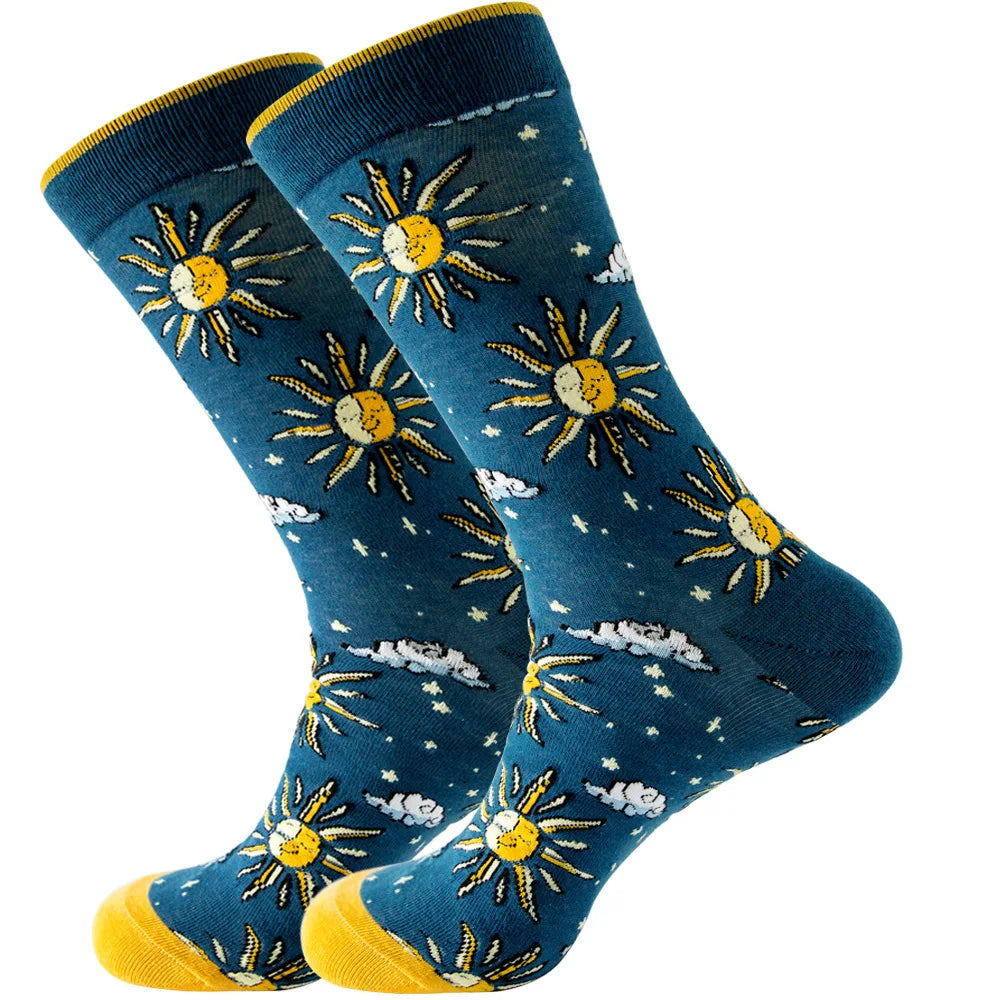 Neuartige Cartoon-Socke aus gekämmter Baumwolle, lustige Crew-Hip-Hop-Socken, dicke lange Socken