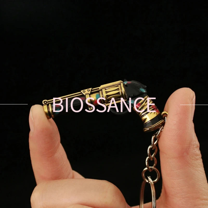 BIOSSANCE Exquisiter Jinx-Schlüsselanhänger mit Zeichentrick-Animation – Sharpshooter Arcane-Design für Männer und Frauen, Schmuckgeschenk