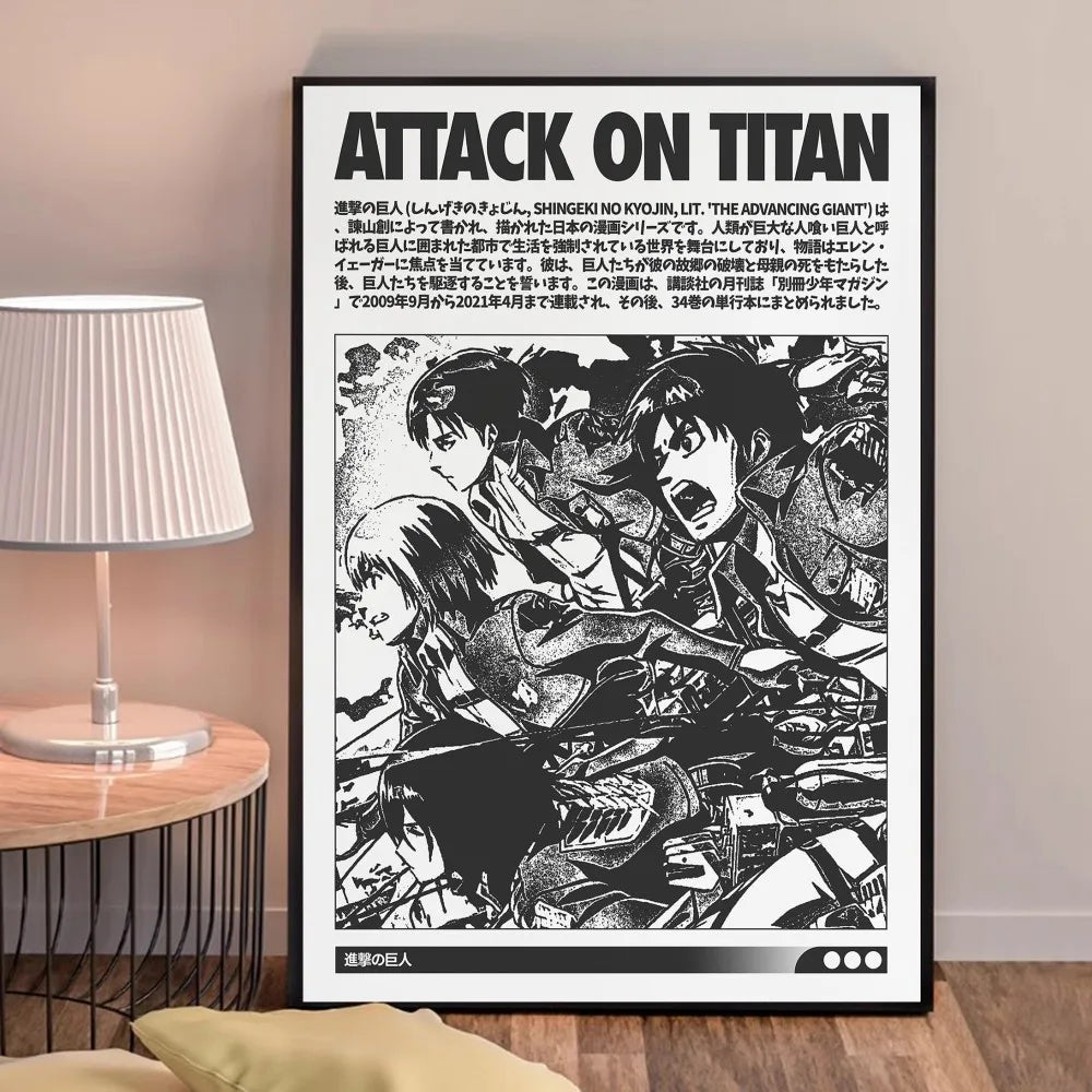 Anime A-Attack on Titans Poster, hochwertige Drucke, Wandkunst, Heimdekoration
