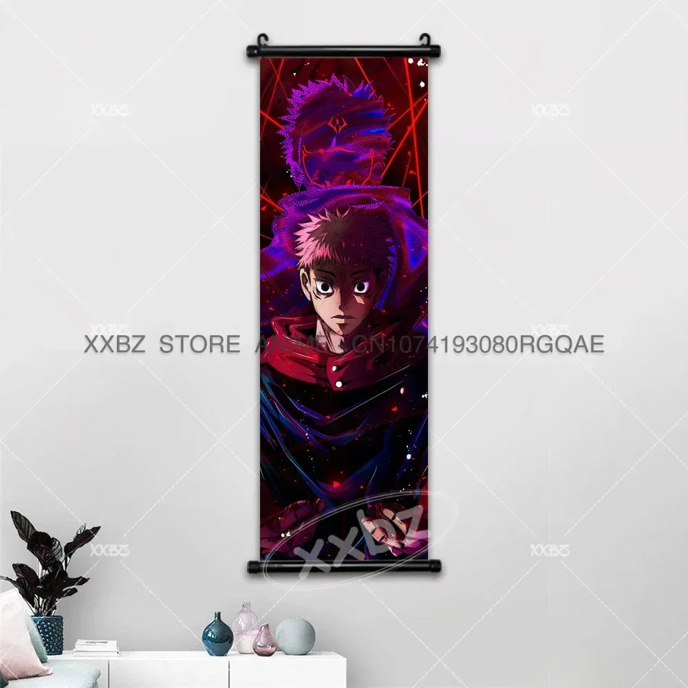 Jujutsu Kaisen Wall Artwork Scroll Picture Print Canvas Home Decor