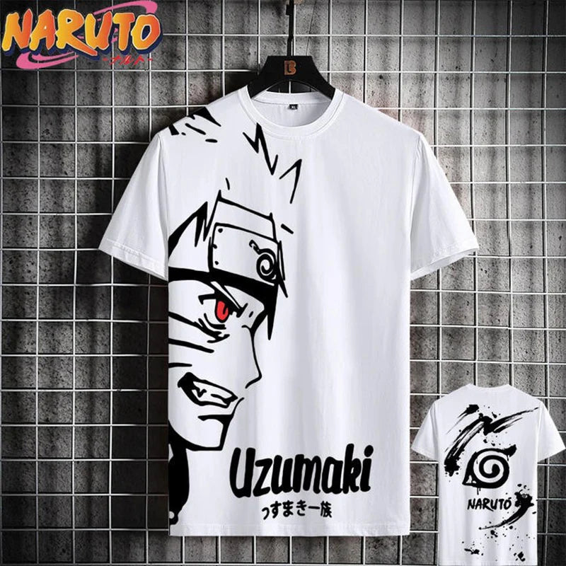MINISO Men’s T-Shirt – Japanese Anime 3D Print Summer Casual Oversized Streetwear Tee