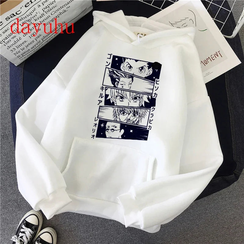 90er Hunter X Hunter Killua Zoldyck Teufelsauge Hoodie – Unisex Streetwear Sweatshirt, Kawaii Hisoka Manga Hoody